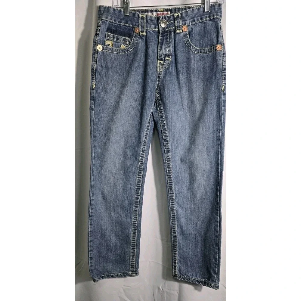 True Religion Jeans Mens Size 31x27 Blue Denim Bobby Tapered Pants